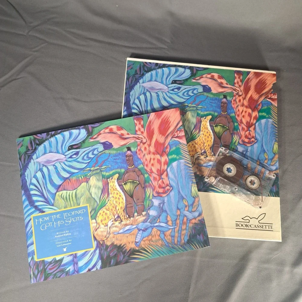 VTG How The Leopard Got His Spots Danny‎ Glover Book Cassette Kipling 1989